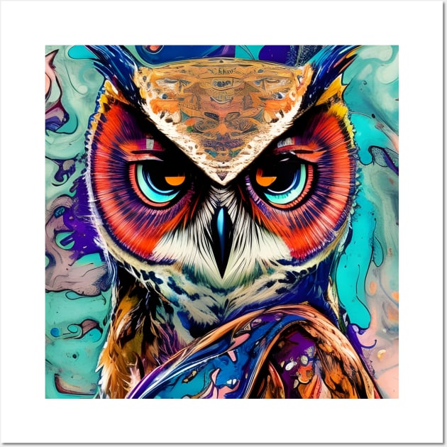 Graphic Novel Comic Book Art Style Owl Wall Art by Chance Two Designs